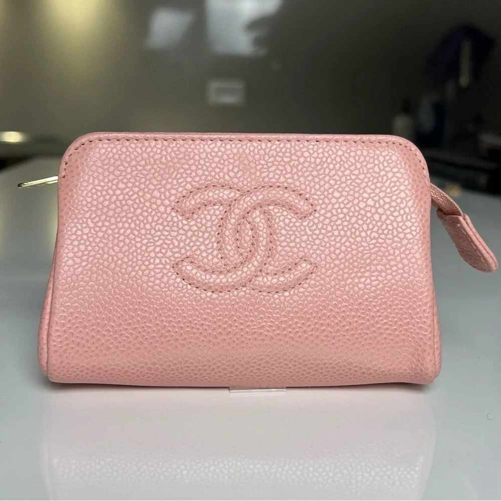 Rare Chanel Pink Caviar Cosmetic Pouch